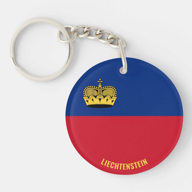 Liechtenstein Flag Charming Patriotic Keychain (Front)