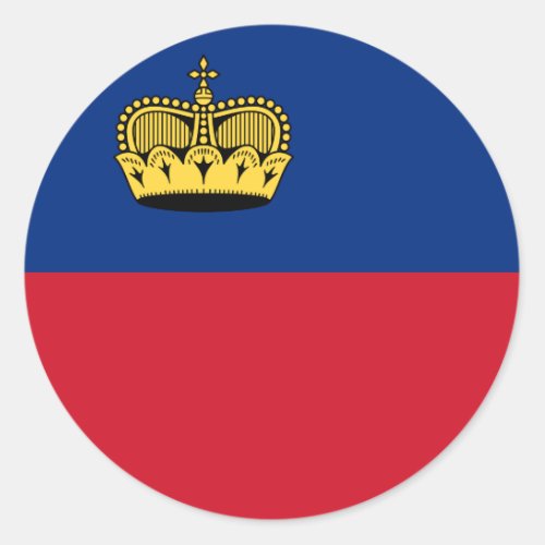 Liechtenstein Flag Classic Round Sticker