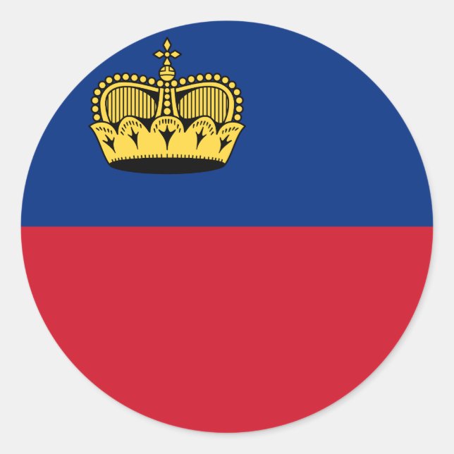Liechtenstein Flag Classic Round Sticker (Front)