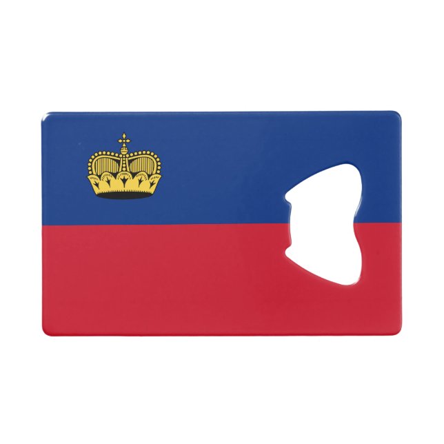 Liechtenstein Flag Credit Card Bottle Opener (Front (Horizontal))