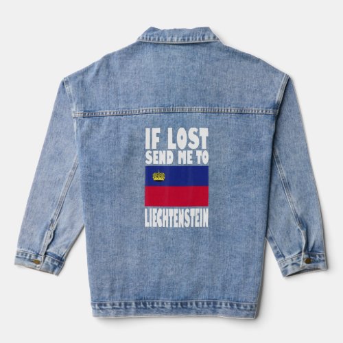 Liechtenstein Flag Design  If lost send me to Liec Denim Jacket