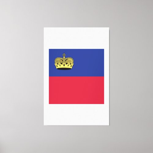 Liechtenstein Flag Emblem Canvas Print