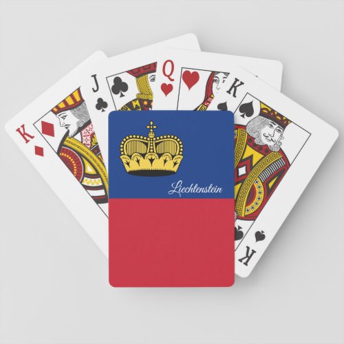 Liechtenstein Flag Games Playing Cards