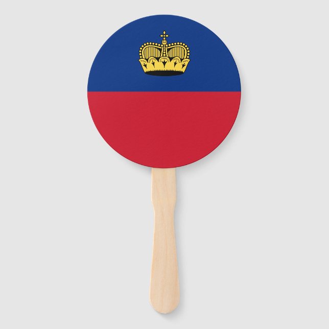 Liechtenstein Flag Hand Fan (Front)