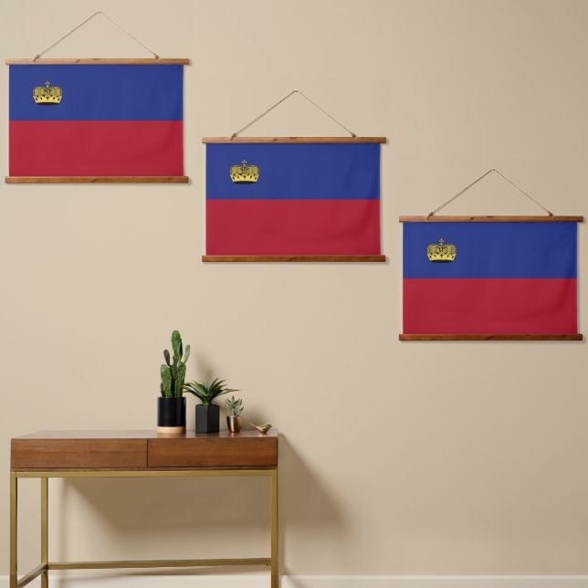 Liechtenstein flag hanging tapestry (Asymmetrical)