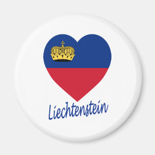 Liechtenstein Flag Heart Magnet