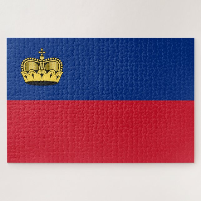 Liechtenstein Flag Jigsaw Puzzle (Horizontal)