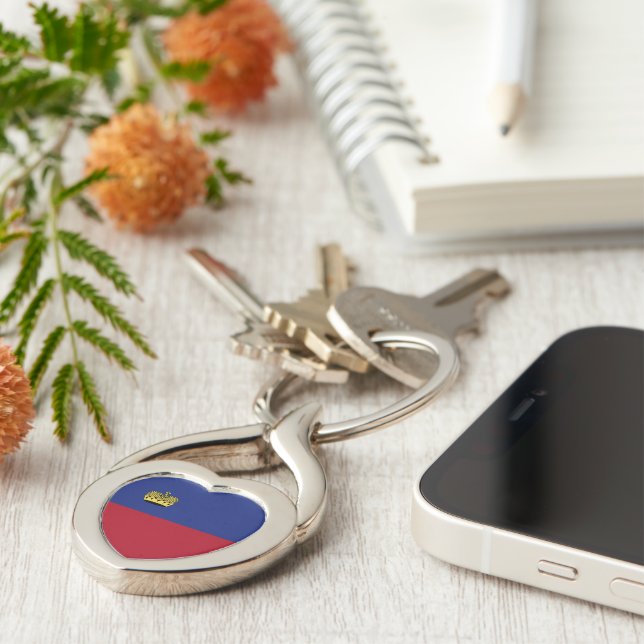 Liechtenstein flag keychain (Side)