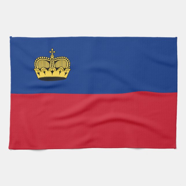 Liechtenstein Flag Kitchen Towel (Horizontal)