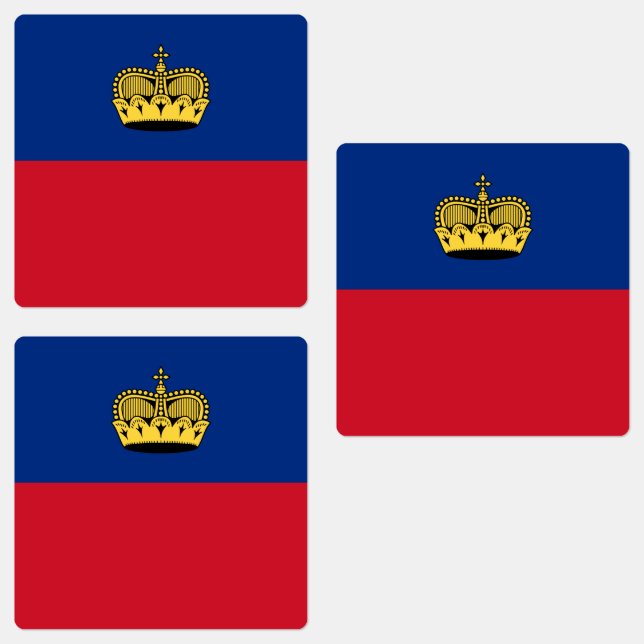 Liechtenstein Flag Labels (Group)