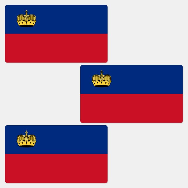 Liechtenstein Flag Labels (Group)