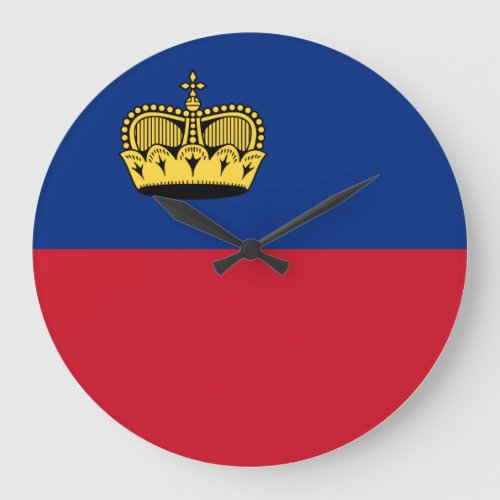 Liechtenstein Flag Large Clock