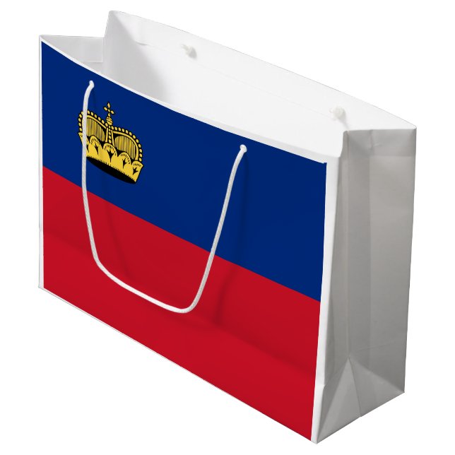Liechtenstein Flag Large Gift Bag (Front Angled)