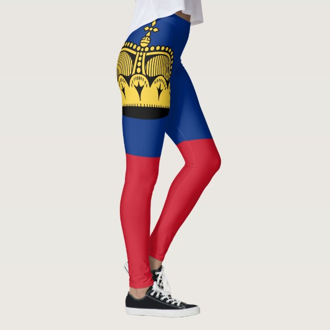 Liechtenstein Flag Leggings (Right)