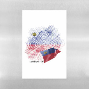 Liechtenstein flag magnetic dry erase sheet