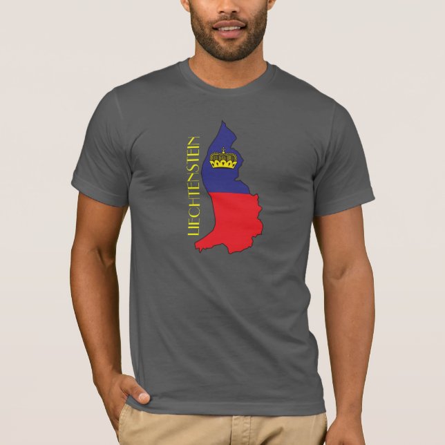 Liechtenstein Flag-Map Shirt (Front)
