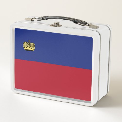 Liechtenstein flag metal lunch box