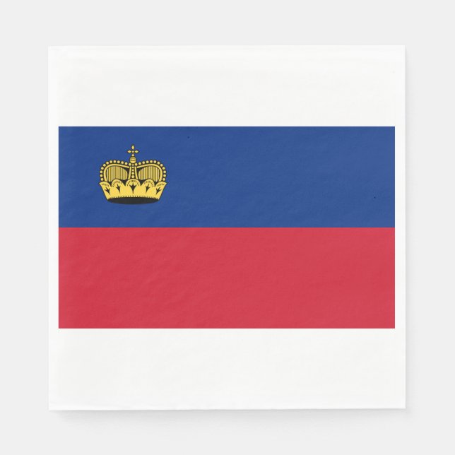 Liechtenstein Flag Napkins (Front)