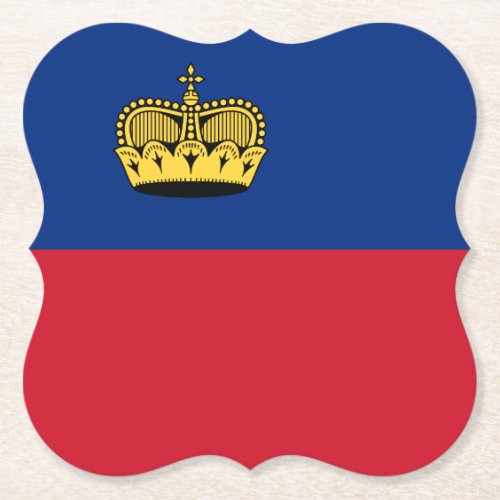 Liechtenstein Flag Paper Coaster
