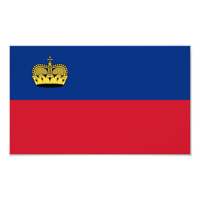Liechtenstein Flag Photo Print (Front)