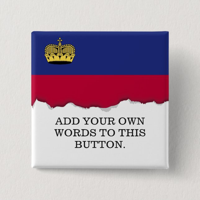 Liechtenstein Flag Pinback Button (Front)