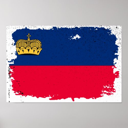 Liechtenstein Flag Poster