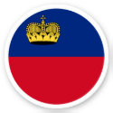 Liechtenstein Flag Round Sticker