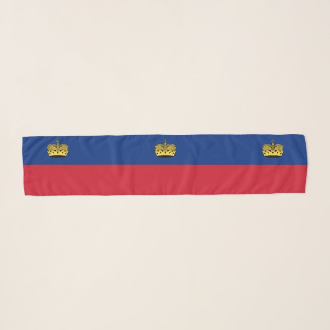 Liechtenstein Flag Scarf (Front (Horizontal))
