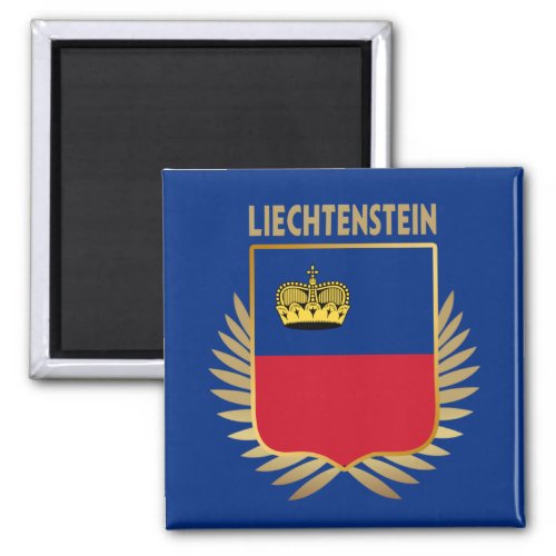 Liechtenstein Flag Shield Magnet