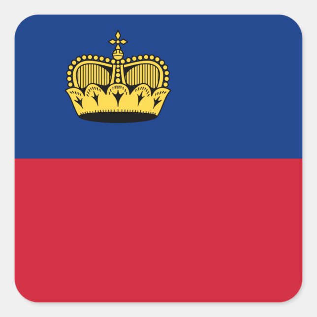Liechtenstein Flag Square Sticker (Front)