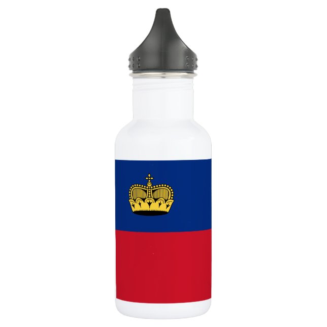 Liechtenstein Flag Stainless Steel Water Bottle (Left)