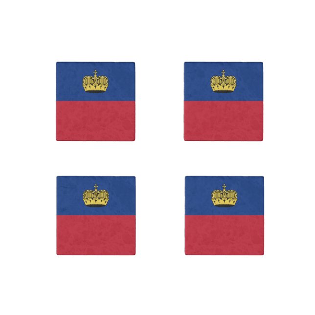 Liechtenstein Flag Stone Magnet (Front)