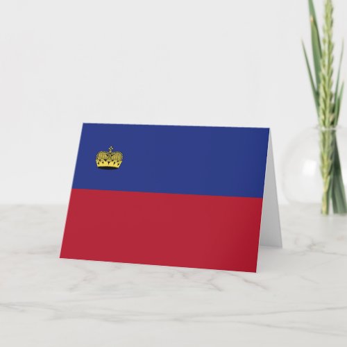 Liechtenstein flag thank you card