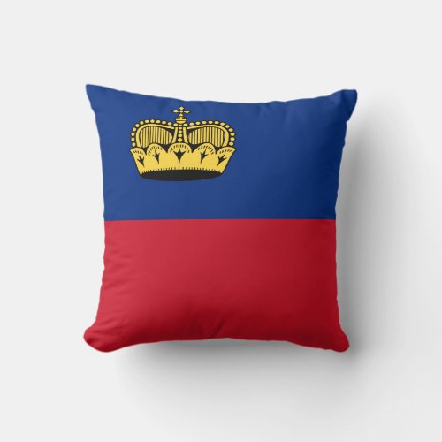 Liechtenstein Flag Throw Pillow