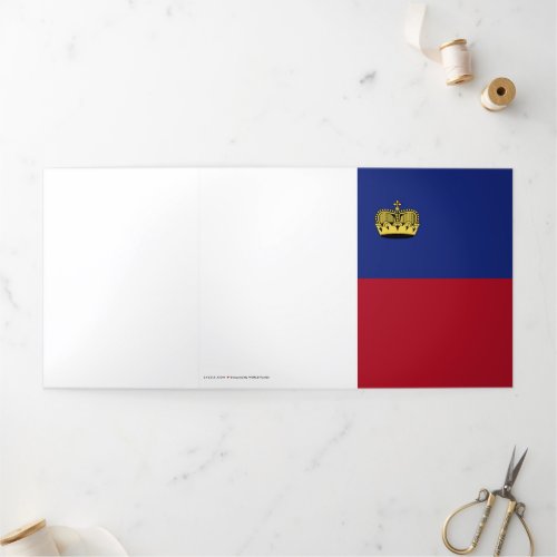 Liechtenstein flag Tri_Fold card