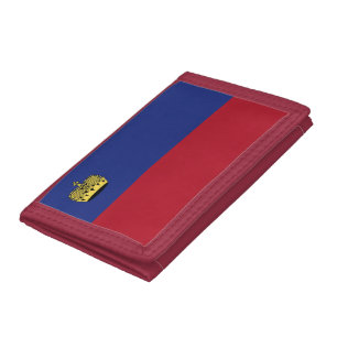 Liechtenstein flag trifold wallet