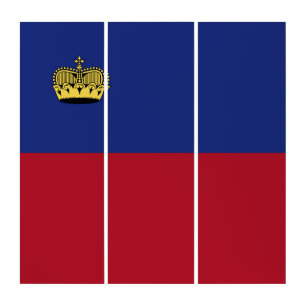 Liechtenstein flag triptych