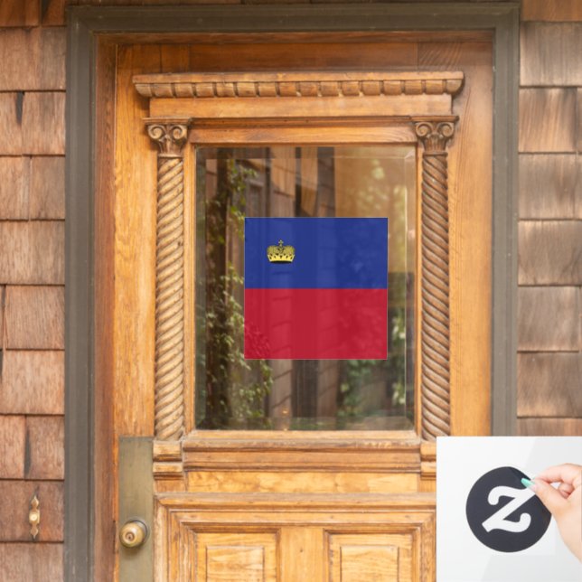Liechtenstein flag window cling (Home Door)
