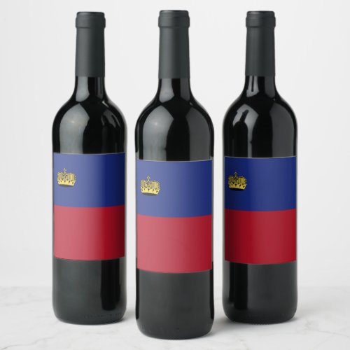 Liechtenstein flag wine label