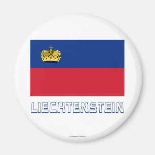 Liechtenstein Flag with Name Magnet