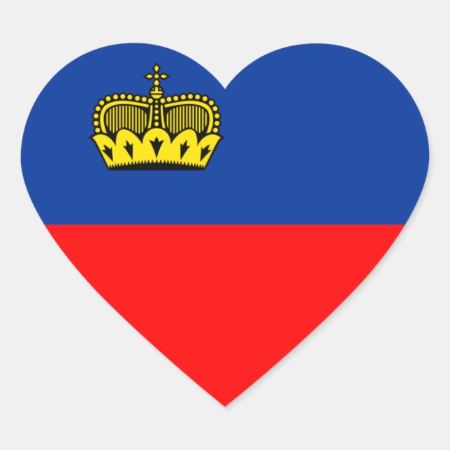 liechtenstein heart sticker (Front)