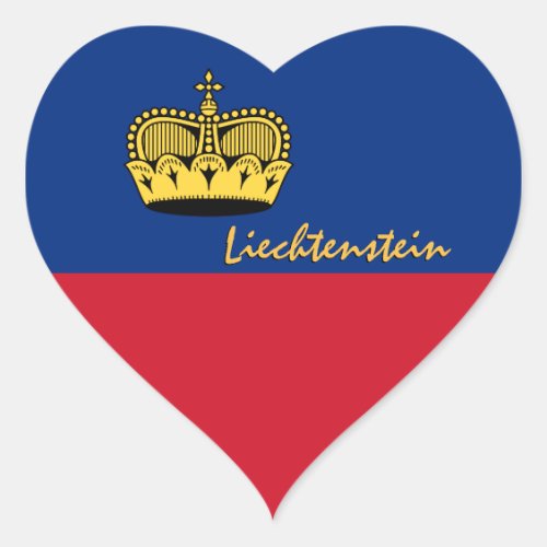 Liechtenstein Heart Sticker Patriotic Flag Heart Sticker