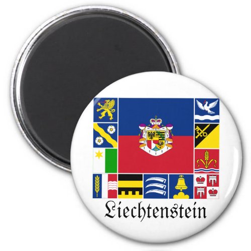 Liechtenstein  its Gemeinde Flags Magnet