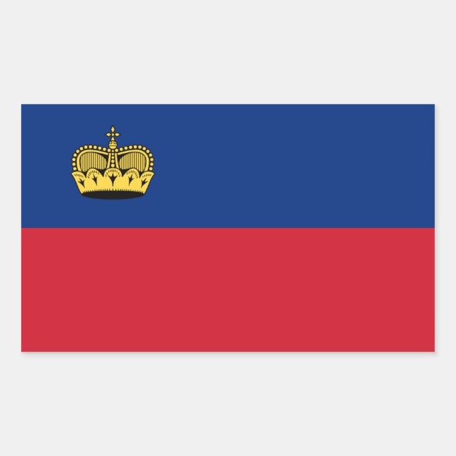 Liechtenstein/Liechtensteiner Flag Rectangular Sticker (Front)