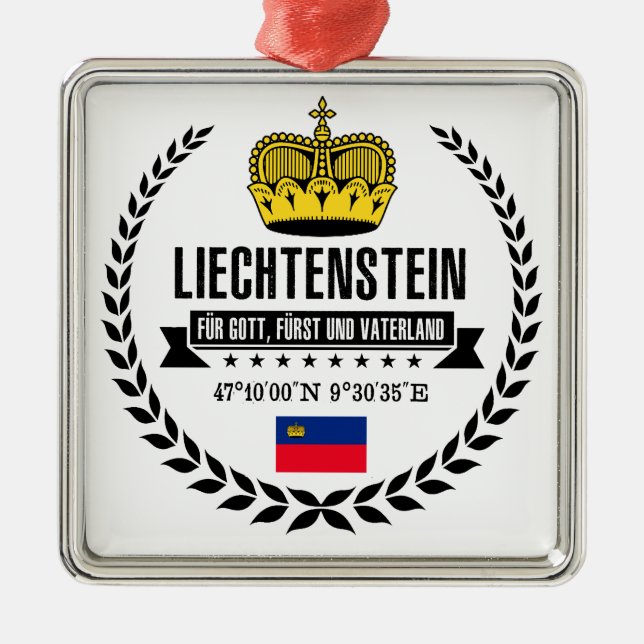 Liechtenstein Metal Ornament (Front)