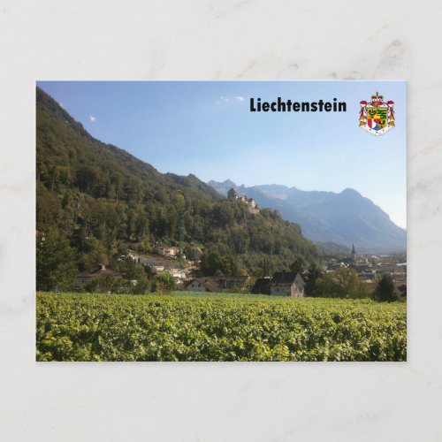 Liechtenstein mit Wappen  Liechtenstein with Coat Postcard