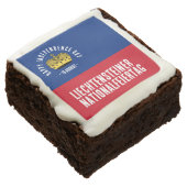Liechtenstein National Day Flag Brownie (Angled)