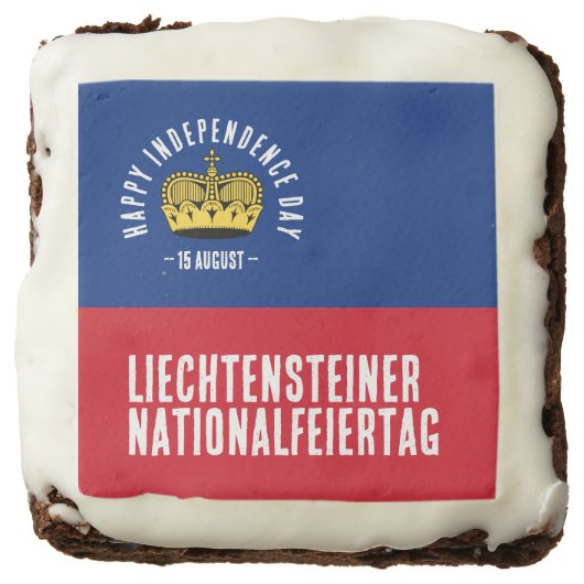 Liechtenstein National Day Flag Brownie (Front)