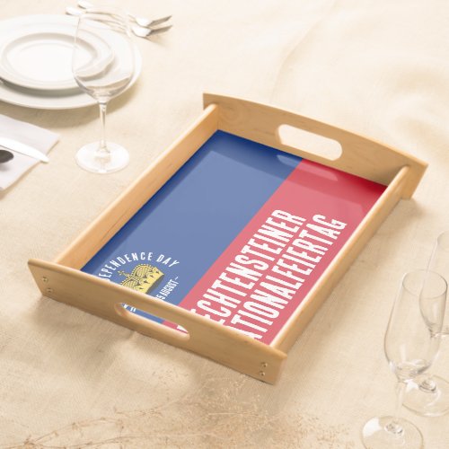 Liechtenstein National Day Flag Serving Tray