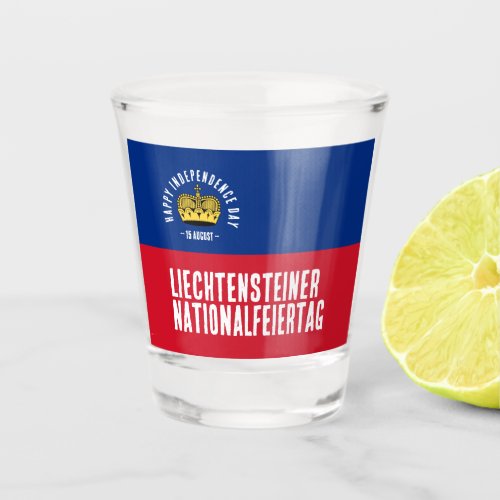 Liechtenstein National Day Flag Shot Glass